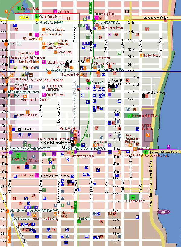 5 Avenue New York Map Map