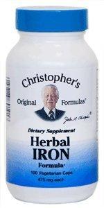 Amazon Com Dr Christopher S Herbal Iron Formula 100 Caps Family Formulations Health Household