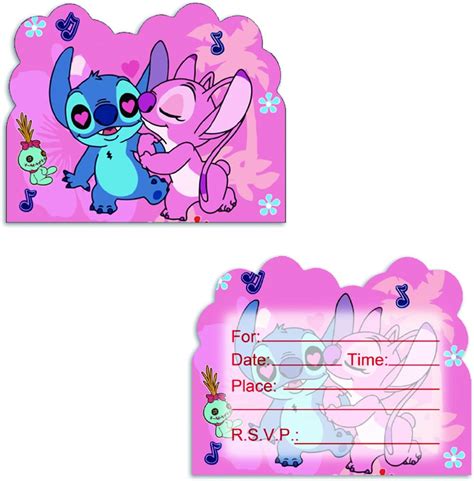 Buy 20Pcs Pink Lilo And Stitch Birthday Invitation Cards Lilo And Buy 20Pcs Pink Lilo And Stitch Birthday Invitation Cards Lilo And