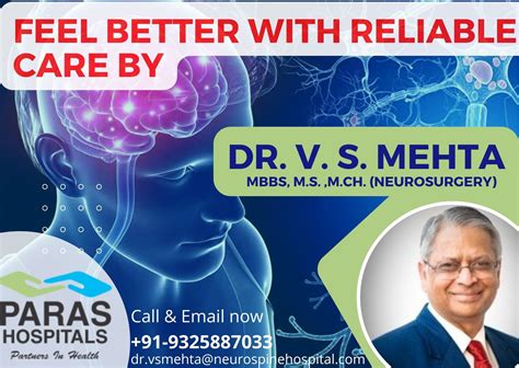 Feel Better With Reliable Care By Dr V S Mehta Neurologist Paras Hospital Gurugram Spine