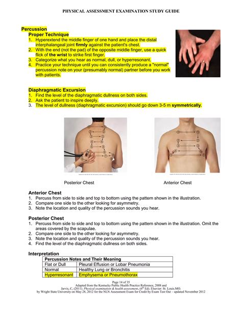 Physical Assessment Exam Study Guide